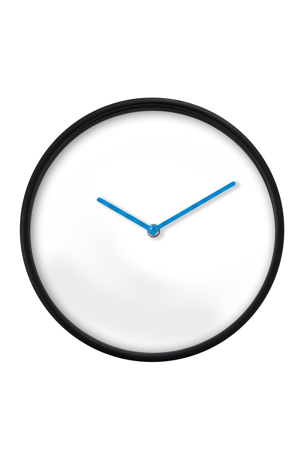 Black Wall Clock, Blue Hands — blank product