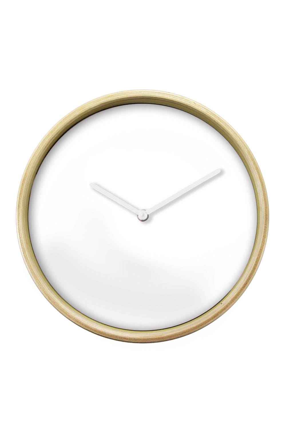 Natural Wall Clock, White Hands — blank product