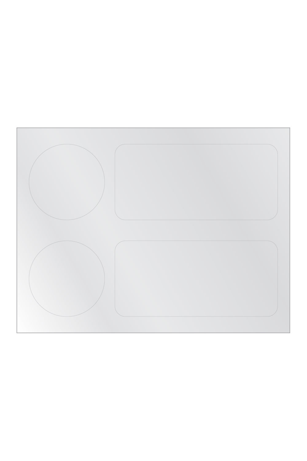 6x8 Transparent Sticker Sheet — blank product