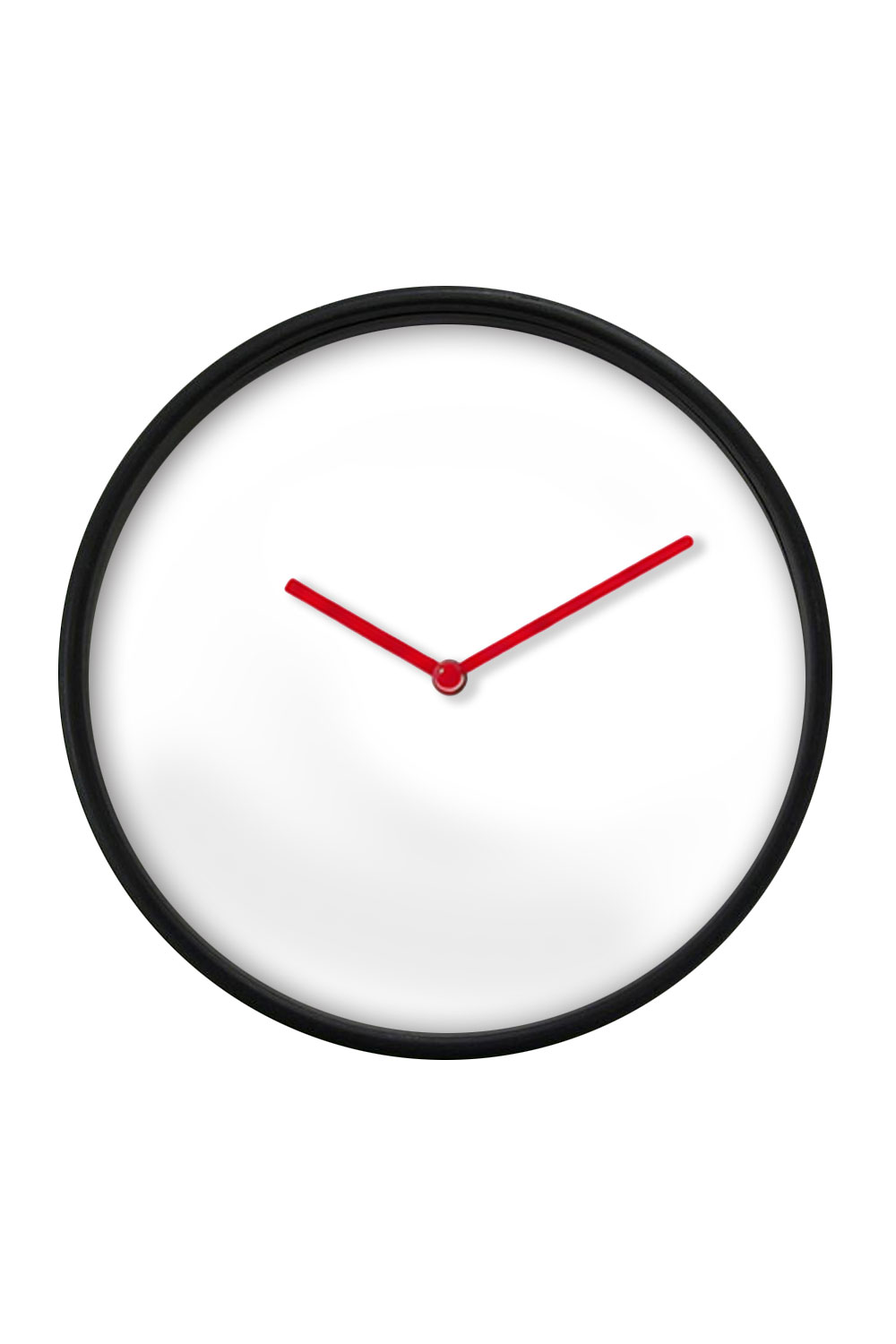 Black Wall Clock, Red Hands — blank product