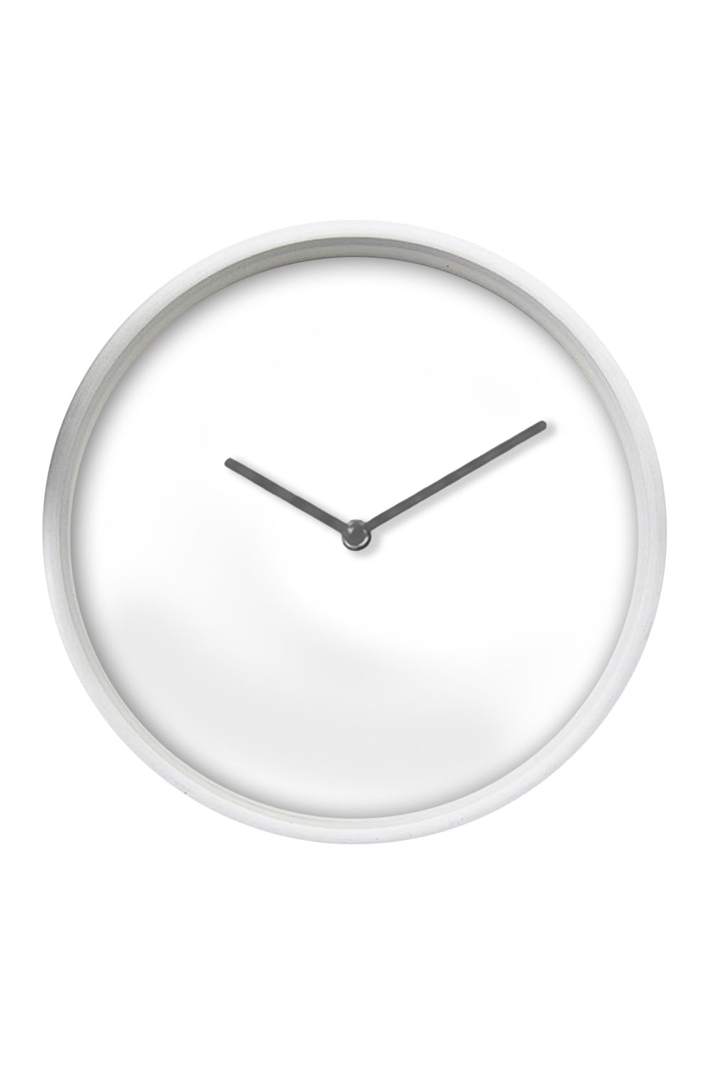 White Wall Clock, Grey Hands — blank product