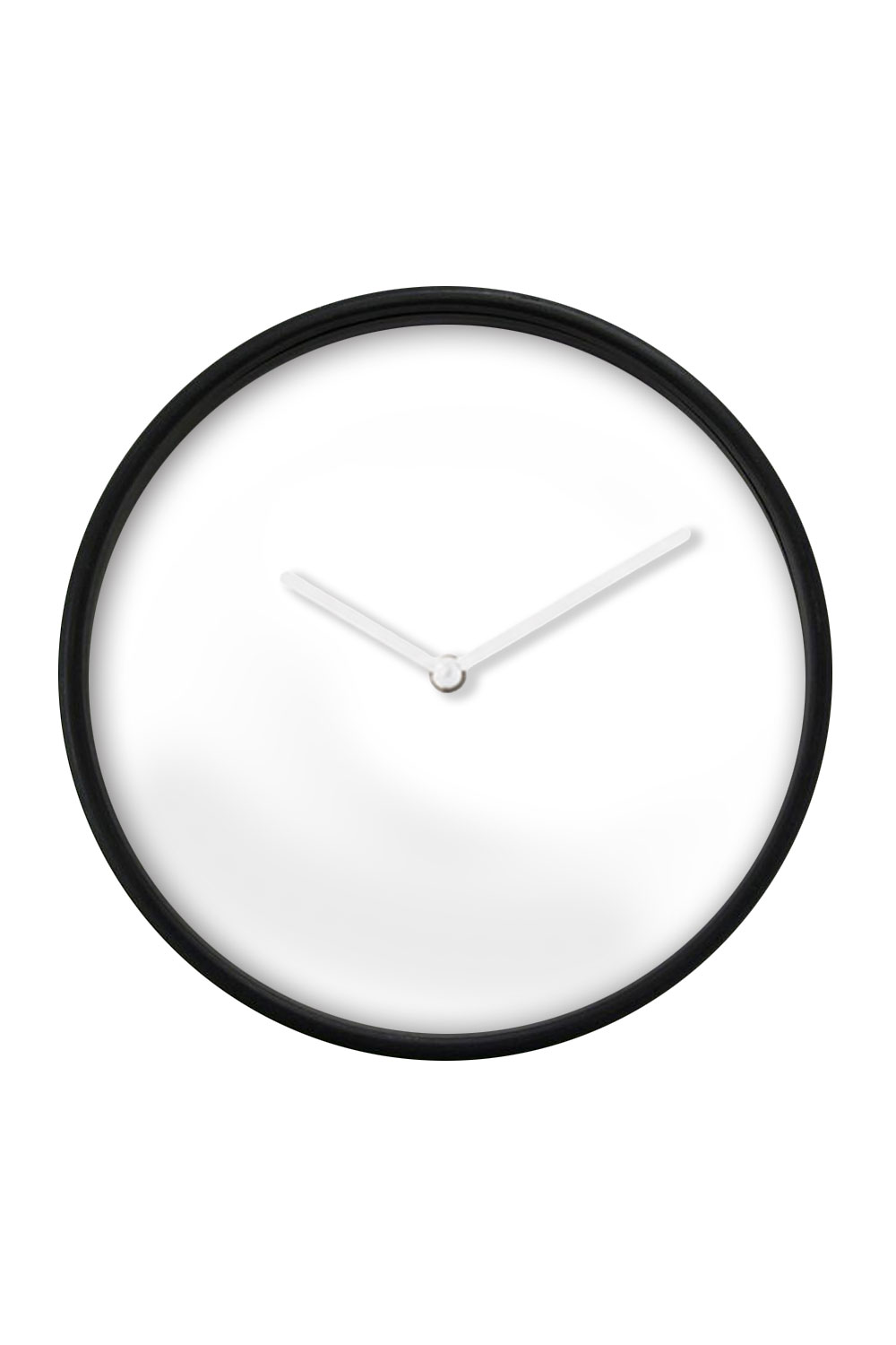 Black Wall Clock, White Hands — blank product