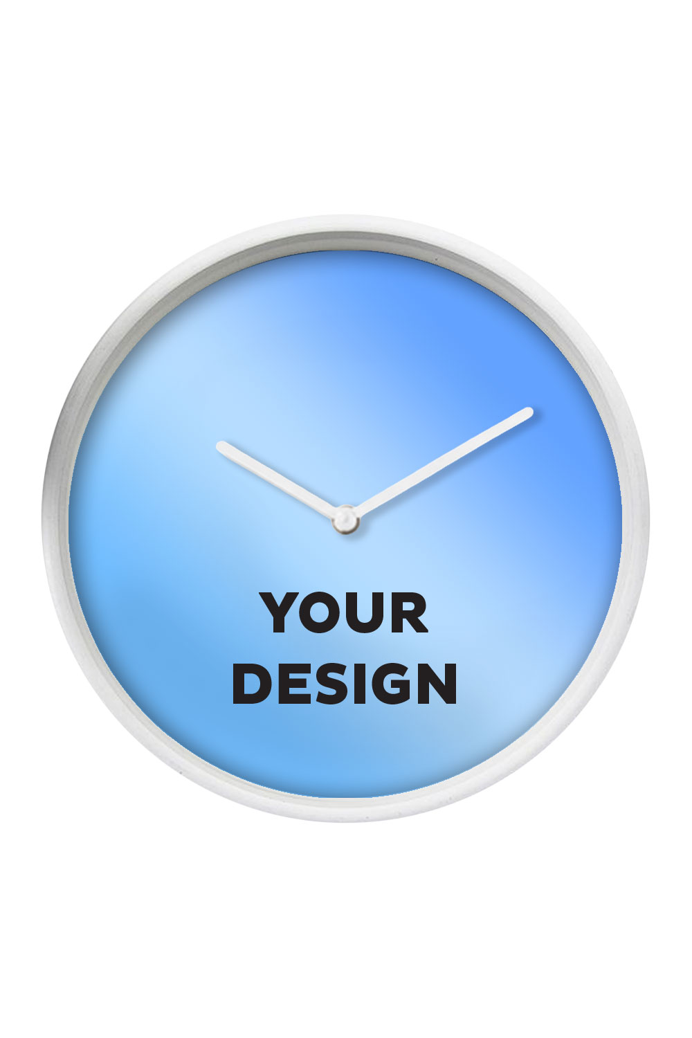 White Wall Clock, White Hands