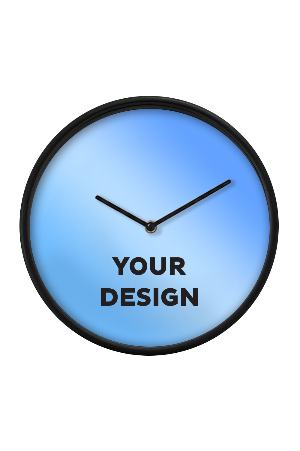 Black Wall Clock, Black Hands