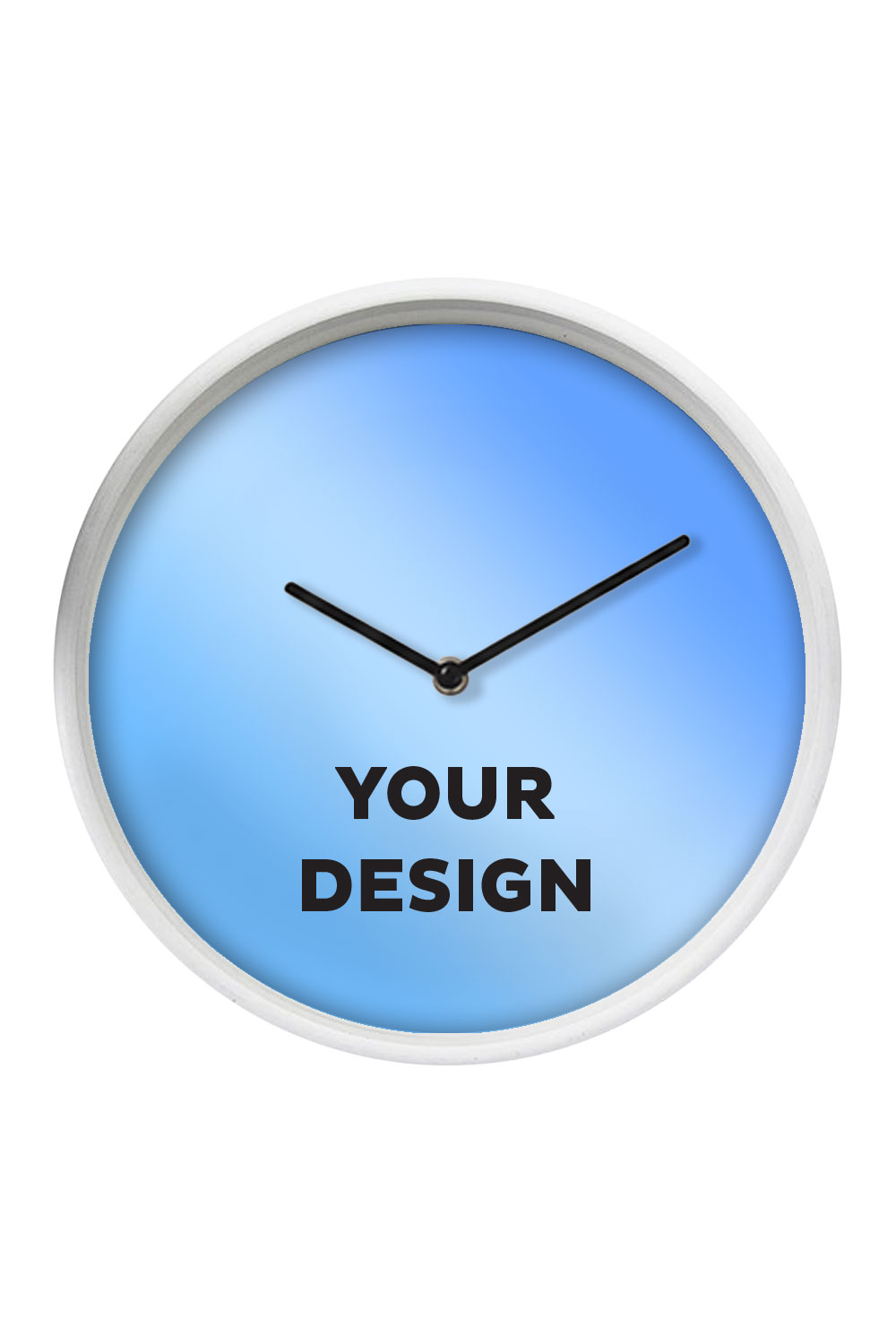 White Wall Clock, Black Hands